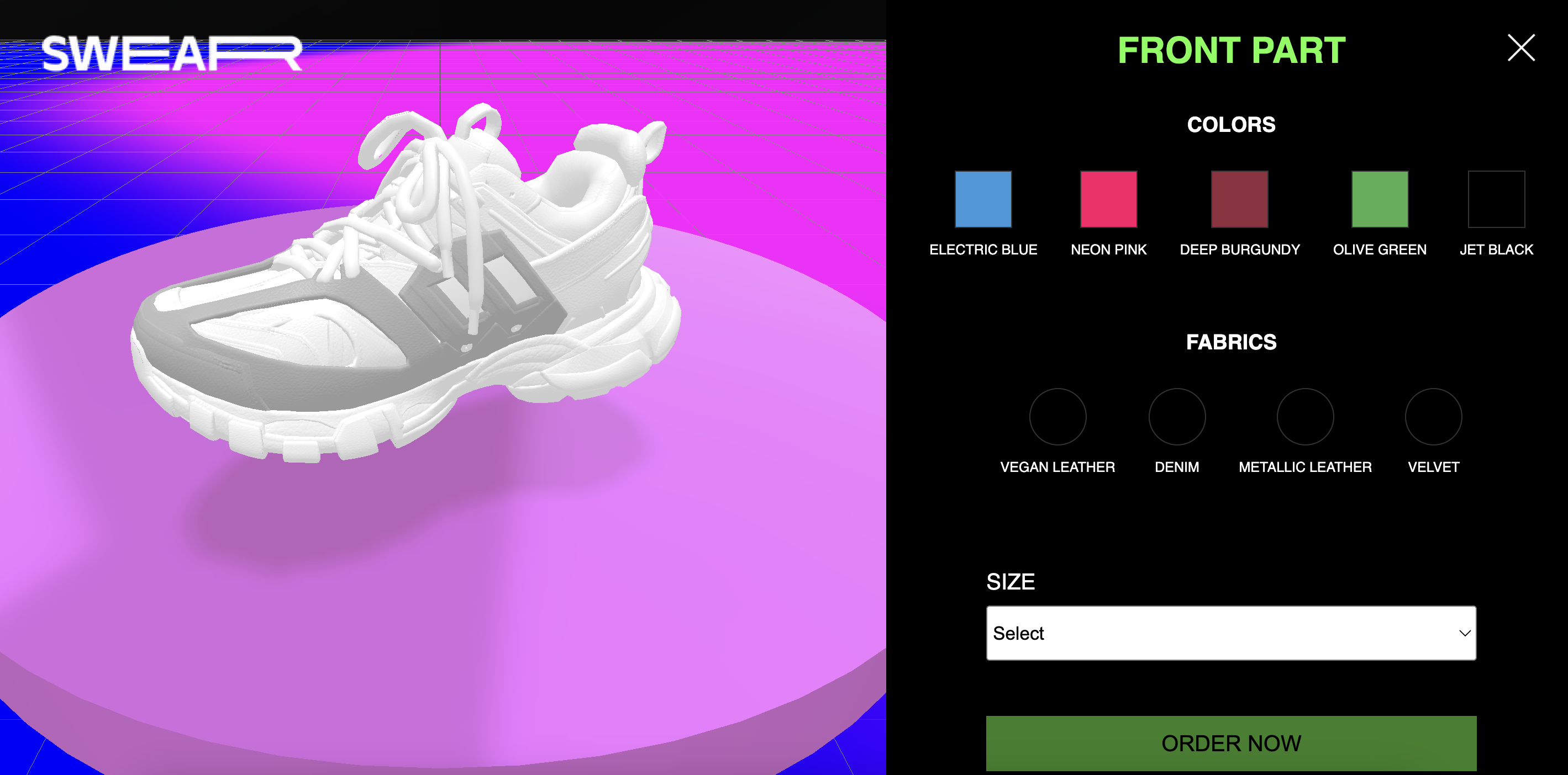 3D Shoe configurator